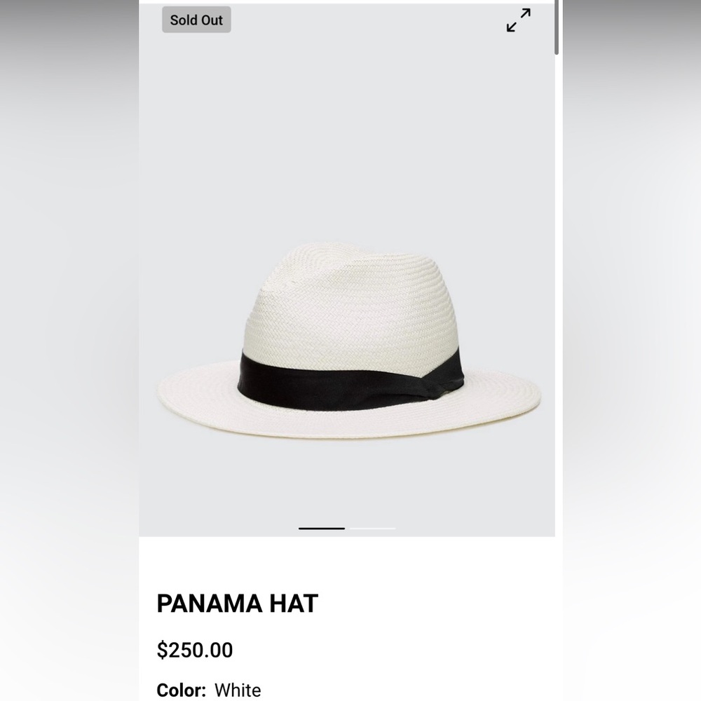 COPY - NWT Rag & Bone Classic White Fedora Hat with Black Band
